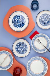 Hermia NNMOD19DUS6880709 Juego para servir tartas de 6 piezas en porcelana